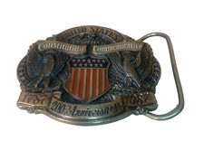 United States US Constitution 200th Anniversary 1987 Commemorative Belt Buckle
