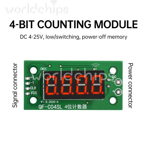DC4-40V 0-9999 Electronic Digital Counter Module With Power Cut Memory Function - Picture 2 of 17