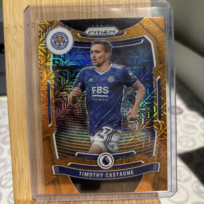 2021-22 Panini Prizm EPL FANATICS ORANGE MOJO PRIZM SP   Timothy Castagne