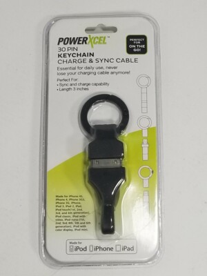 30-Pin Keychain Charge Sync Cable Perfect for on the Go iPod