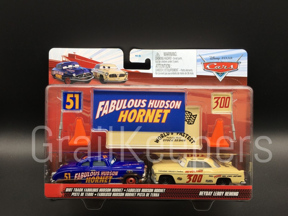 Disney Pixar Cars Dirt Track Hudson Hornet & Leroy Heming 2 Pack