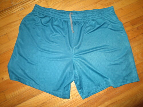 Mens Athletic Works Teal Athletic Shorts Elastic Waist/Drawstring Size 3 X EUC