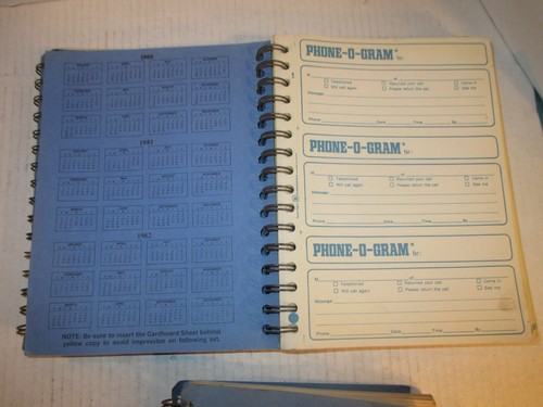 Phone-o-gram /service call message books 70s/80s lot of 4 - Picture 6 of 7