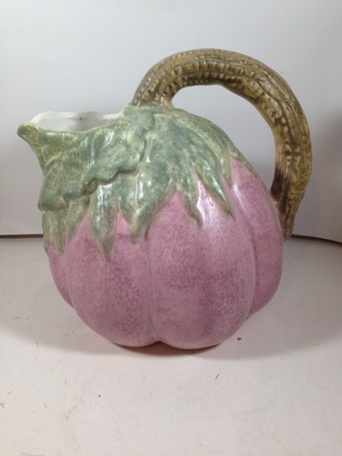 Vintage Keramik Sizilianische Aubergine Skulptur Krug 7-1/2"