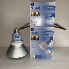 GE Reveal Dimmable Bulb 26 Watt 7.3 Year Life Nob E8