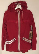 Fillmore American Rock Reflective Rain Jacket Red Hooded Size Xs Nwt