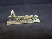 AMPRO PROJECTOR FACE PLATE Logo gold colored 2 inches long