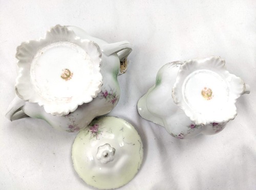 Vintage/antique RS PRUSSIA Cream and Sugar - Picture 8 of 10