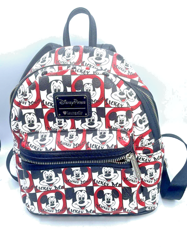 Loungefly Mickey Mouse Mini Backpack Disney Parks Plenty of Pockets on Outside - 第 1/12 張圖片