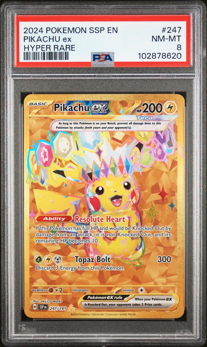 ライチュウ ex PSA8 ピカチュウex【SR】{122/106} - カードラッシュ[ポケモン]