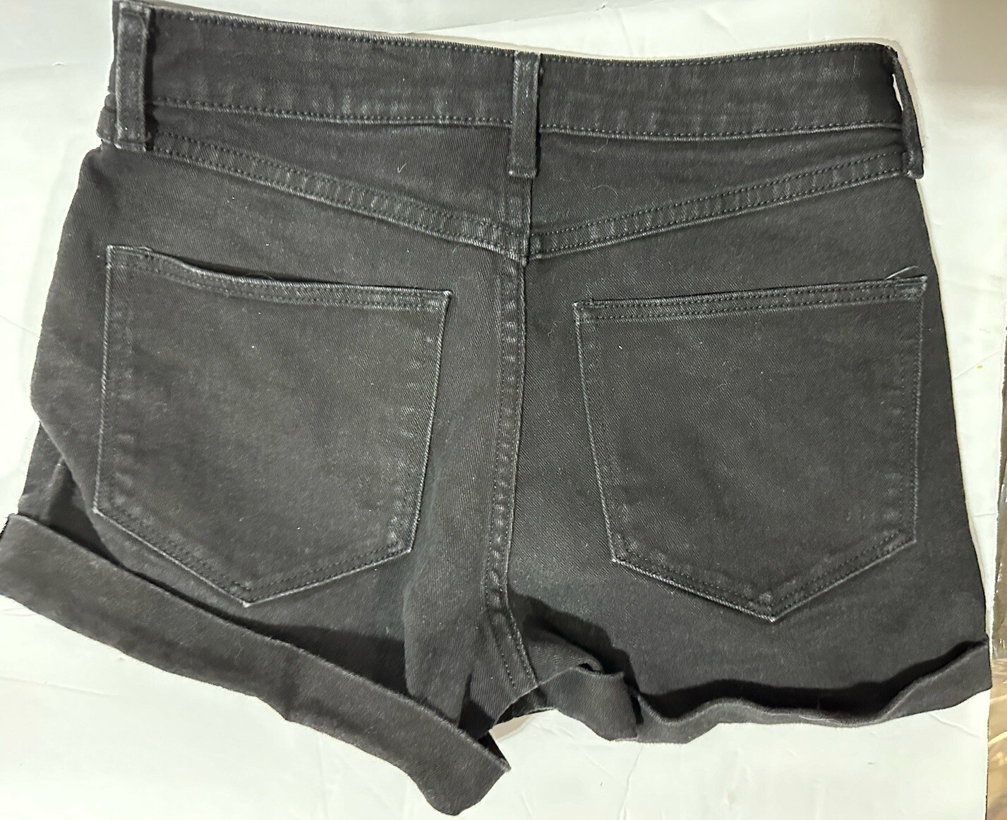 Women’s Shorts H&M Black Light Wash Cut Off Jean Stretch Pocket’s Size US 2 thumbnail 3