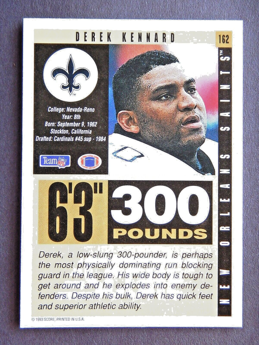 Derek Kennard #162 Score 1993 Football Card (New Orleans Saints