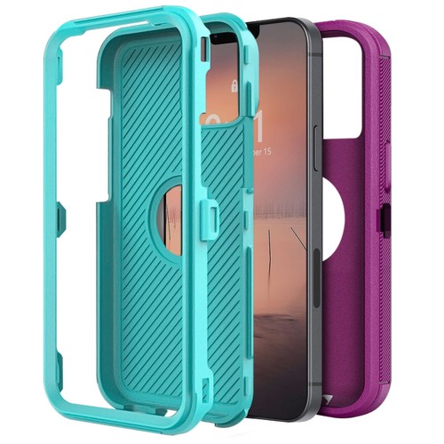 For Apple iPhone 13/Pro/Pro Max Rugged Rubber Case Phone Shockproof Hard Cover - Picture 16 of 54