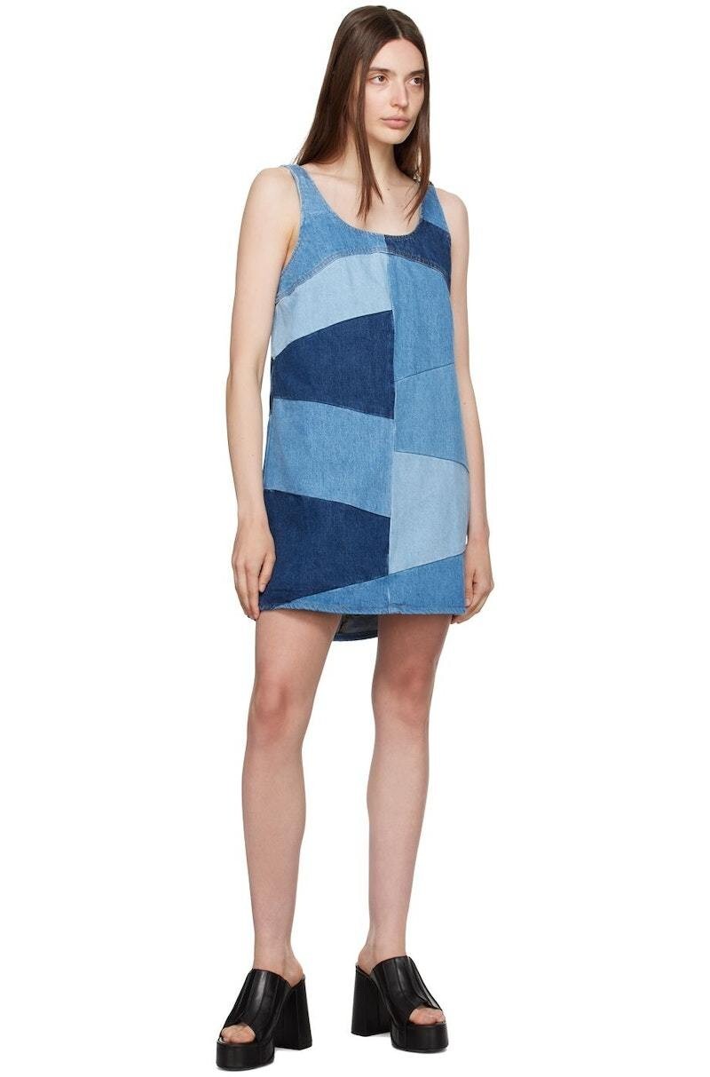 without tags  Frame Atelier Patchwork Denim Mini … - image 2