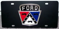 Ford Retro old emblem 1950s carbon stainless steel vanity license plate tag F150