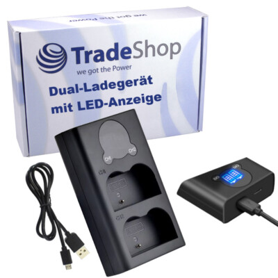 Dual USB Typ-C LCD Mini Ladegerät für Nikon EN-EL3 EN-EL3e EN-EL3a EN-EL3e-2