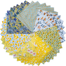 Fall Quilt Fabric Squares 5X5, Charm Packs for Quilting 5 Inch for Patchworks an
