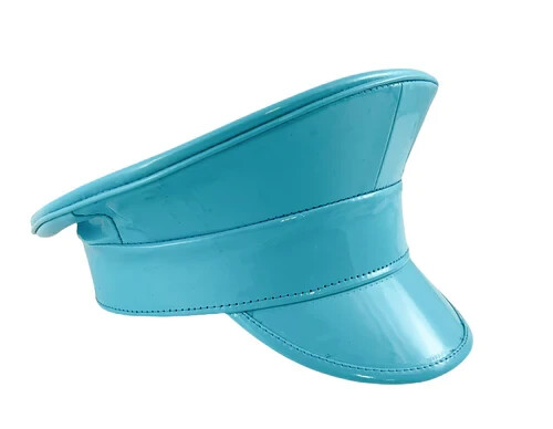 Plain Patent Leather Captain Hat Halloween Costume Cosplay Gothic Club Festival - Picture 28 of 32