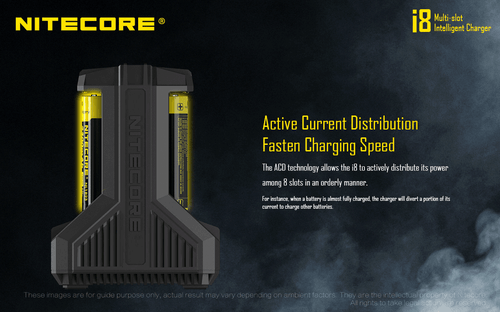 Nitecore i8 smart battery charger w/ 16 X RCR123A 16340 batteries for arlo - Picture 6 of 12