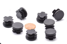 3/4" Round Finishing Plugs For Tubing  Blanking Plugs Chair Glide Black  12 Pack