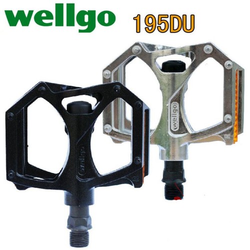 Wellgo M195-DU Aluminum XC AM Mountain Road Bike DU Pedals flat Pedal 10*10cm - Picture 1 of 13