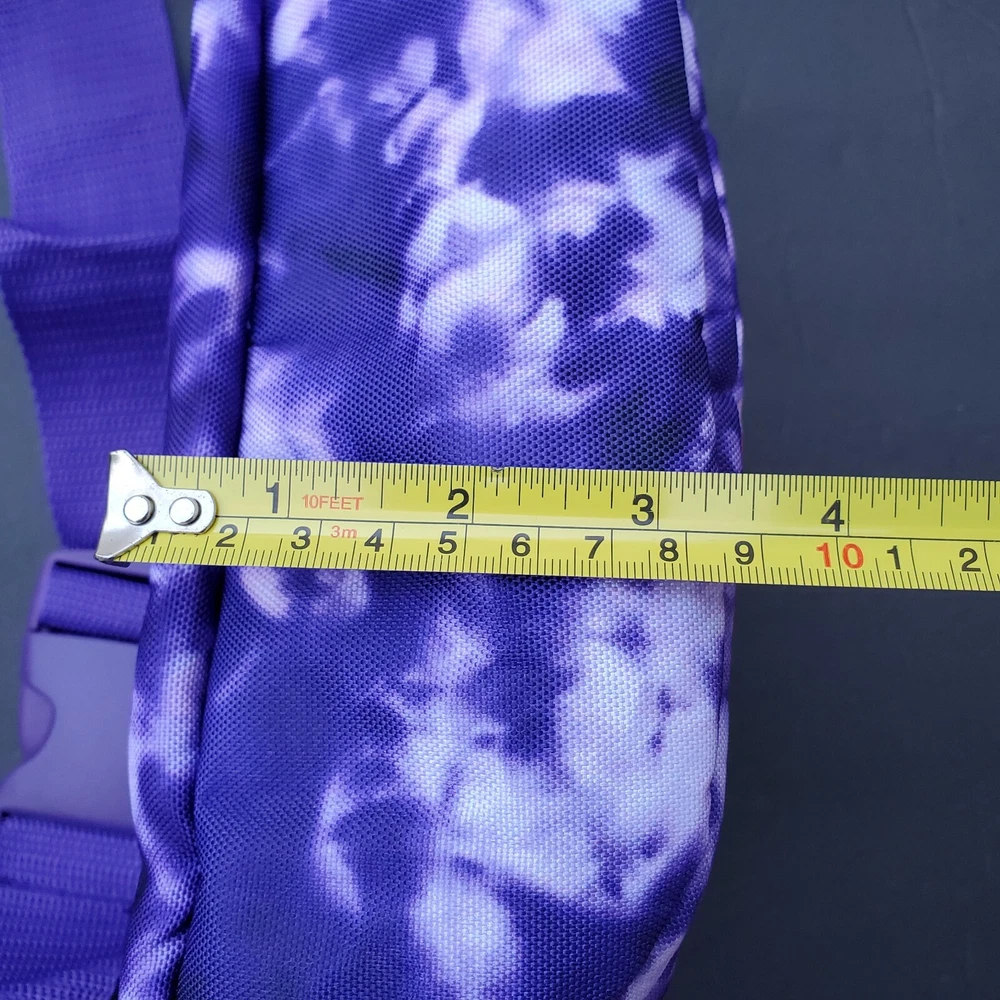 Pride Rainbow Tie Dye Fanny Pack Adjustable Unisex Belt Bag Purple