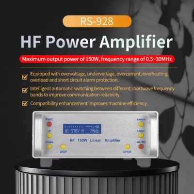 Amplificatore Di Potenza HF Recent RS-928 &ndash; 150W &ndash; 0,5-30 MHz &ndash; Commutazione Banda Automatica