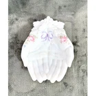 Vintage Porcelain Cupped Hands Trinket Dish Pink Roses Butterfly Floral Cottagec