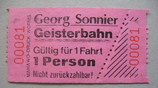HONOR CARD WADGASSEN old funfair DRIVING CHIP GEORG SONNIER GHOST TRAIN RRR!