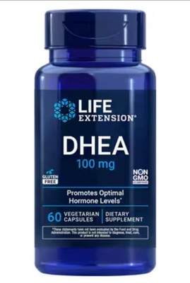 Life Extension Dhea 100 mg 60 Veg Caps Exp 7/27