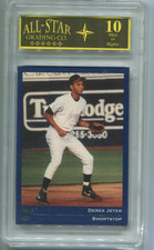 DEREK JETER NEW YORK YANKEES 1992-93 CLASSIC C3 #4 ALL-STAR GRADING CO. 10