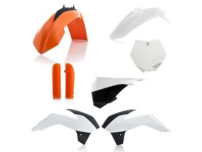 Verkleidungssatz Plastiksatz plastic kit passt an Ktm Sx 85 13-17 weiß-or - Bild 1 von 4