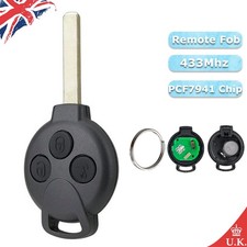 For Mercedes Benz Smart Fortwo 451 2007 - 2013 3 Button 433Mhz Remote Key Fob