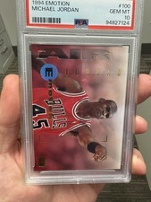 1994 SKYBOX EMOTION MICHAEL JORDAN #100 GEM MINT PSA10!!!
