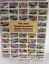2002 Stamp Yearbook w/ Base Mint Set Album - Free Shipping