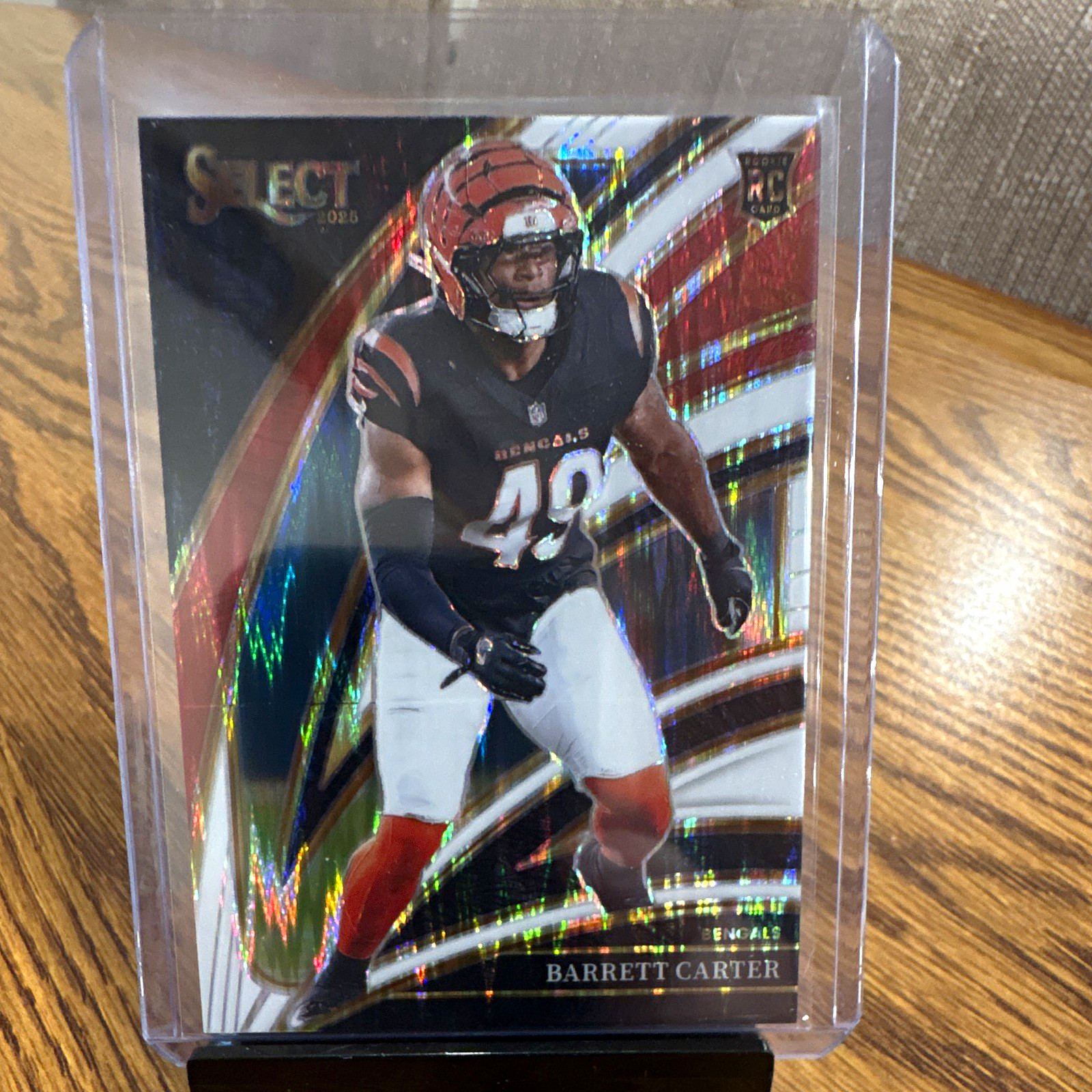 Panini 2025 Select Football Barrett Carter Club Level Prizm #258 #/99 Bengals