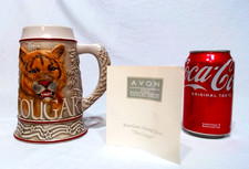 2000 AVON "COUGAR" #3 IN SERIES AMERICAN ANIMAL STEIN 6-1/4" 24 OZ TOM O'BRIEN