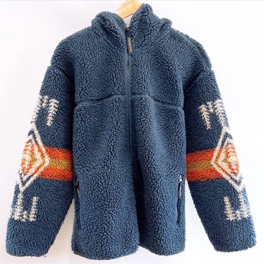 Pendleton Native Pattern Boa Fleece Jacket L Wool… - image 2