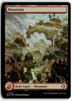 Mountain (0277) Lightly Played Foil 277 Lorwyn Eclipsed Magic: The Gathering