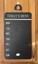 Kitchen Chalkboard Weekly Menu Sign 23.5  X 11.5  NWT