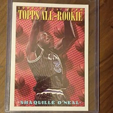 Topps 1992-93 All-Rookie 1st Team Shaquille O'Neal #152 Basketball Card