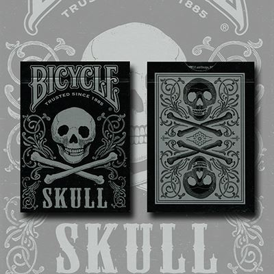 Bicycle Skull Metallic (Silber) USPCC Spielkarten von Gambler's Warehouse