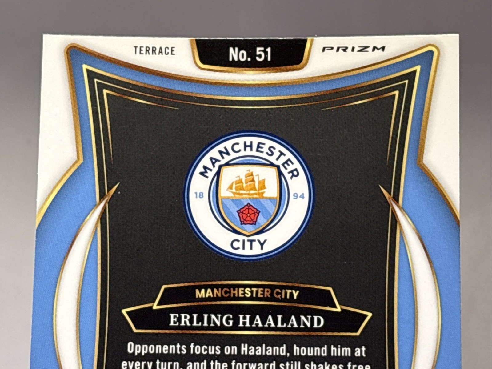 2024 Panini Select Premier League Erling Haaland Terrace Level Red Ice Prizm #51 view 5