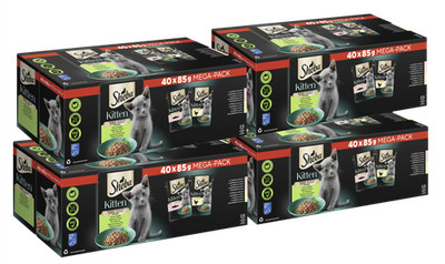 160x85g Sheba Katzenfutter Nassfutter Kitten Feine Vielfalt in Sauce