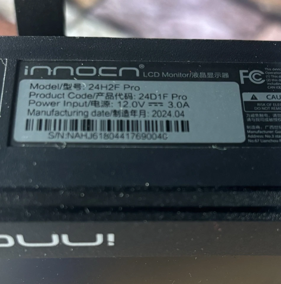 INNOCN 24” Full HD UltraThin Gaming Work Monitor:Vivid Color/Smooth Fluid Visual - Image 3 of 4