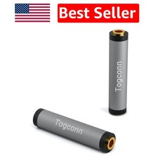 2-Pack Gold-Plated 3.5mm TRS Audio Couplers - Female to Female Adapters