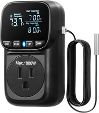Digital Temperature Controller, Heavy Duty 15A/1800W Thermostat