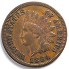 1884 Indian Head Penny Cent Extremely Fine (XF)