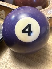 Vintage Billiard Pool Ball 4 Solid Replacement 2 1/4" Purple