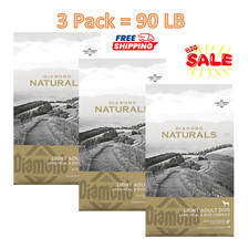 3 Packs, Diamond Naturals Light Adult Dry Dog Food-Lamb Meal & Rice Formula,30LB 0.91 per pound